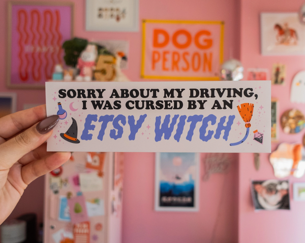 Etsy Witch Magnetic Bumper Sticker