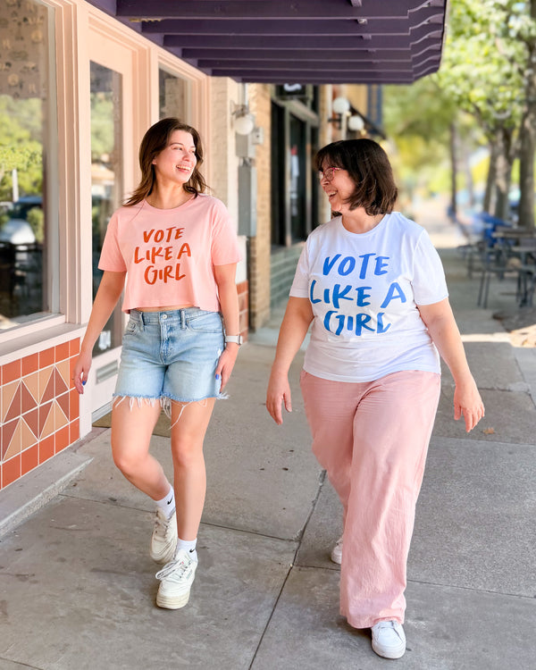 Vote Like A Girl Crop Top Tee