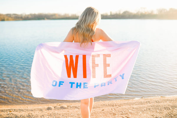 Wife of the Party Bachelorette Beach Towel