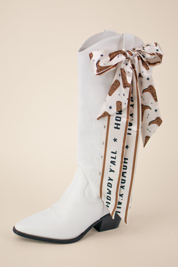 Howdy Y'all Boots Skinny Scarf