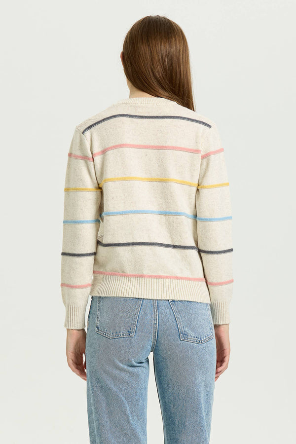 Pastel Striped Crewneck Sweater