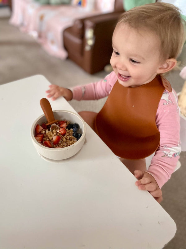 Silicone Catch Bib Set | Ginger & Terracotta