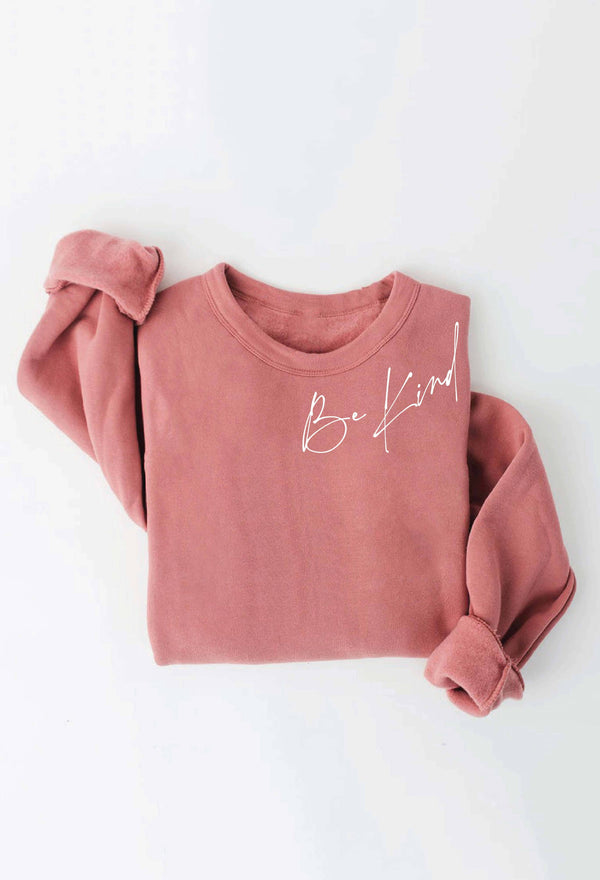 Be Kind Graphic Sweatshirt - Mauve