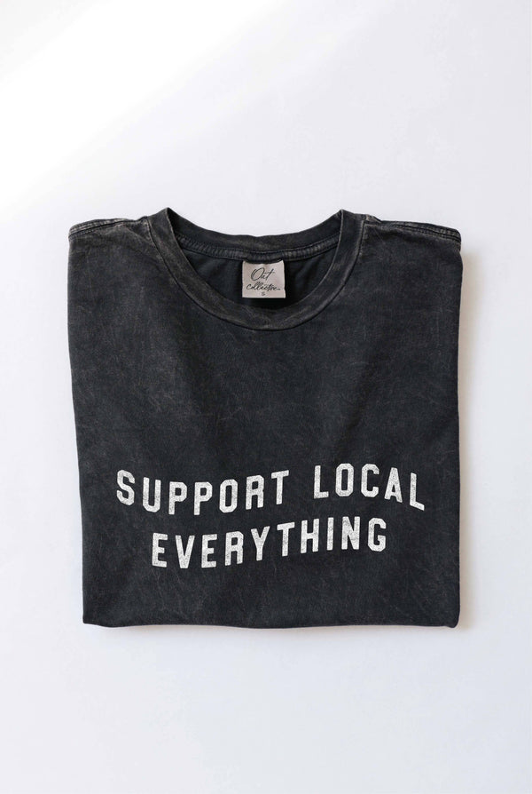 Support Your Local Everything Graphic Top - Sage