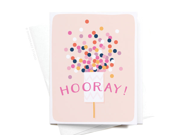 Hooray! Confetti Popper Greeting Card