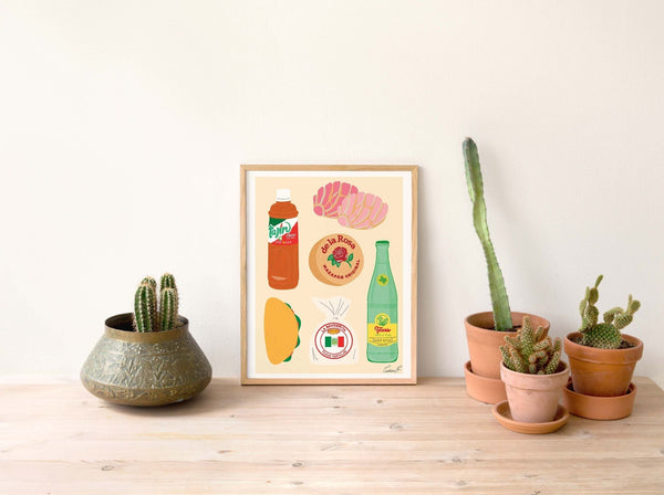 Texas Foods Art Print - 2