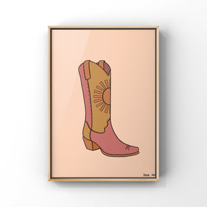 Sunny Cowgirl Boot Print - 1