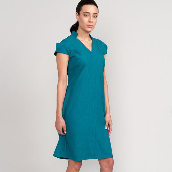 V-neck Slim Dress - 4