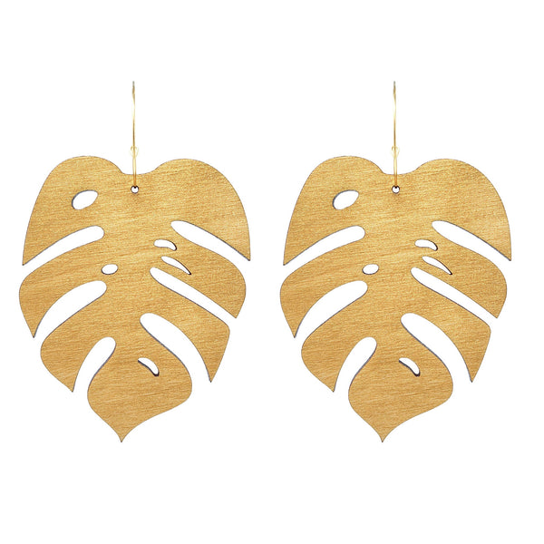 Statement Monstera Hoops - 4