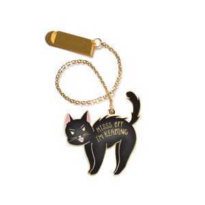 Black Cat Enamel Bookmark - 1