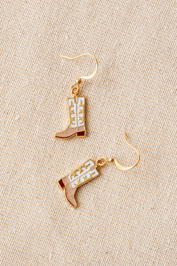 Cowgirl Boots Enamel Earrings - 7