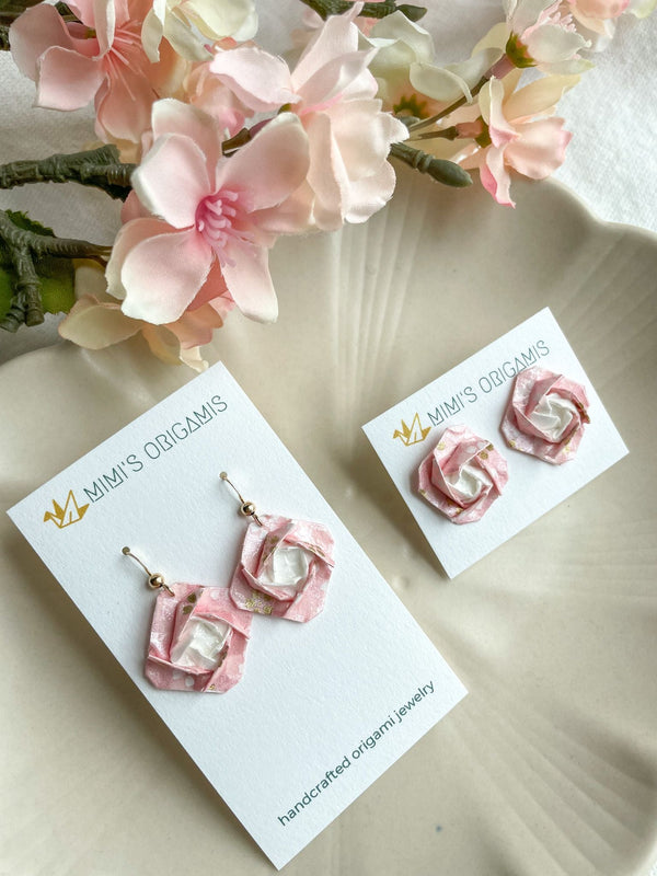 Origami Flower Earrings - 3