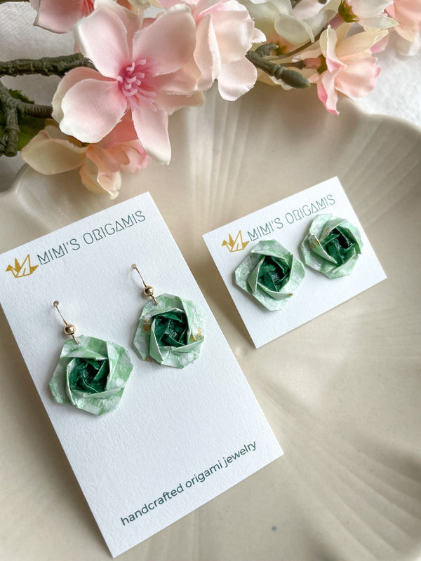 Origami Flower Earrings - 4