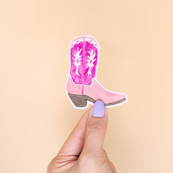 Cowboy Boot Magnet - Pink - 2