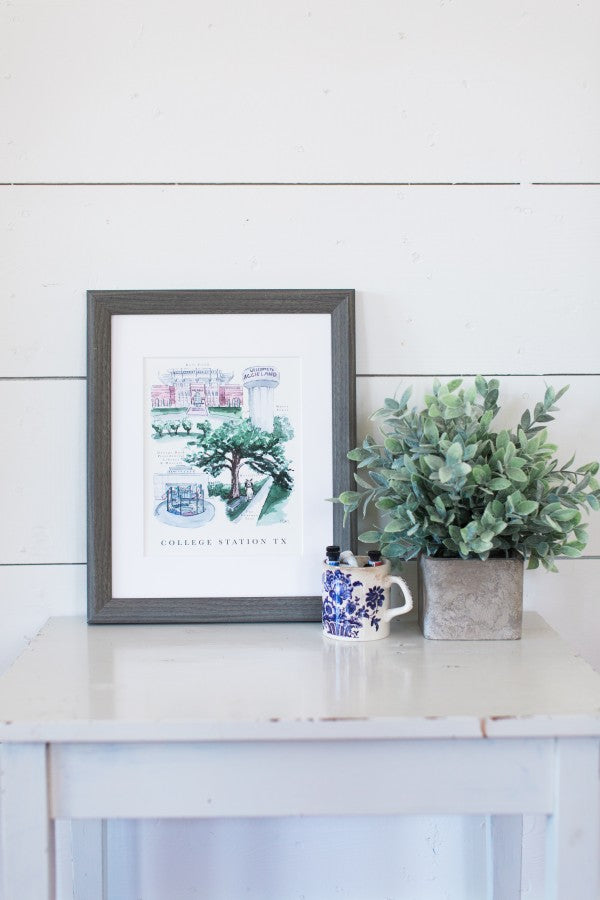 College Station City Map Print