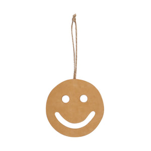 Smiley Face Leather Ornament