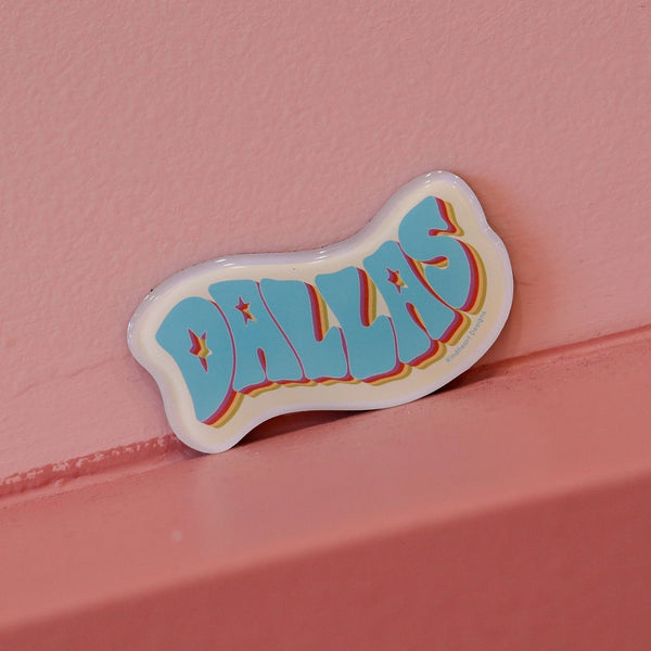 Groovy "Dallas" Fridge Magnet - 2