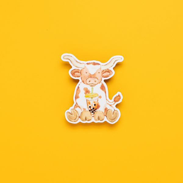 Boba Longhorn Sticker - 1