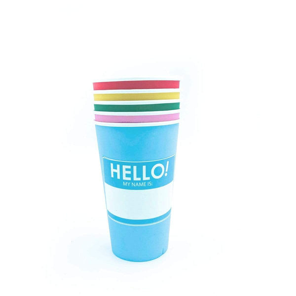Wave Hello My Name Is Cups