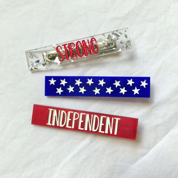 4th Of July Affirmation Barrettes - 1