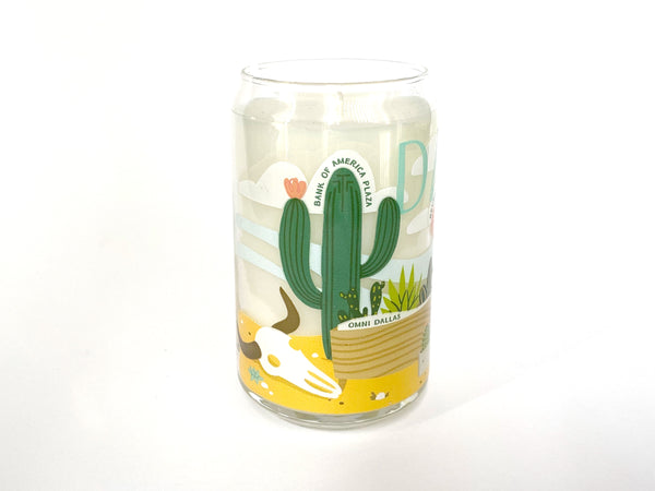 Dallas Succulent Skyline Can Glass Candle