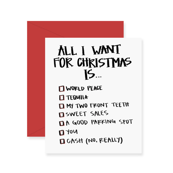 All I Want for Christmas Greeting Card