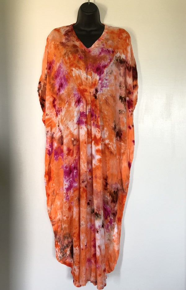 Dyed Smocked Caftan - 5