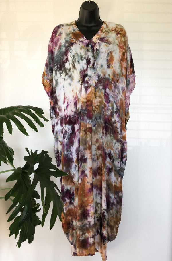 Dyed Smocked Caftan - 6