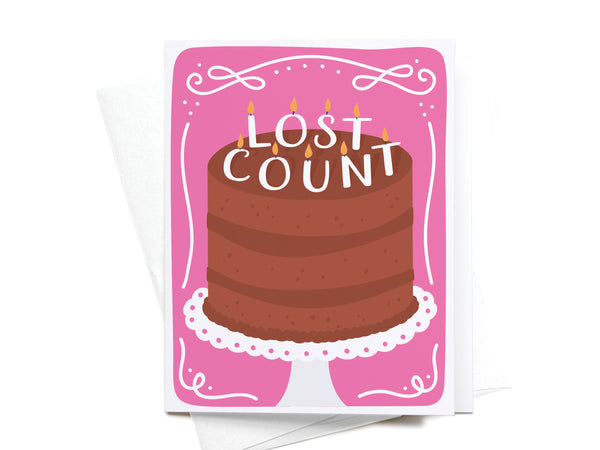 Lost Count Birthday Cake Greeting Card - RS