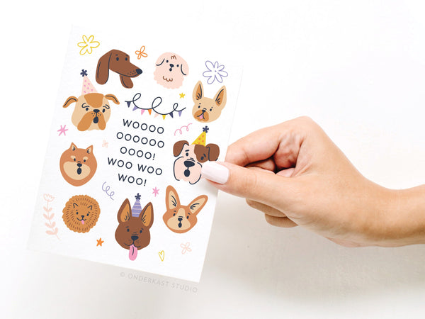 Woo! Birthday Dogs Greeting Card - RS