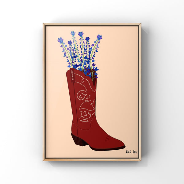 Bluebonnet Boot Print - 1