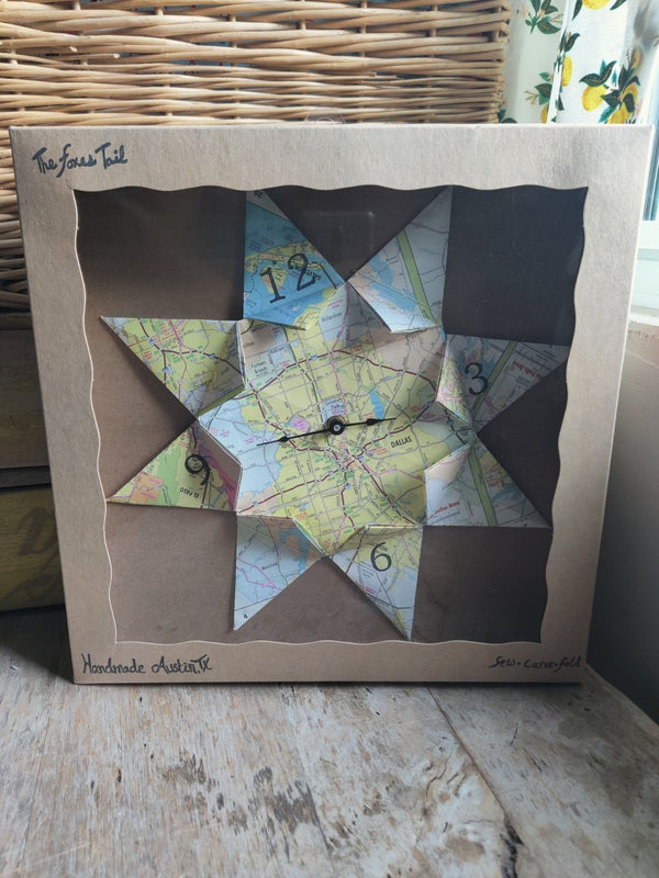 Upcycle Map Clock - Dallas - 4