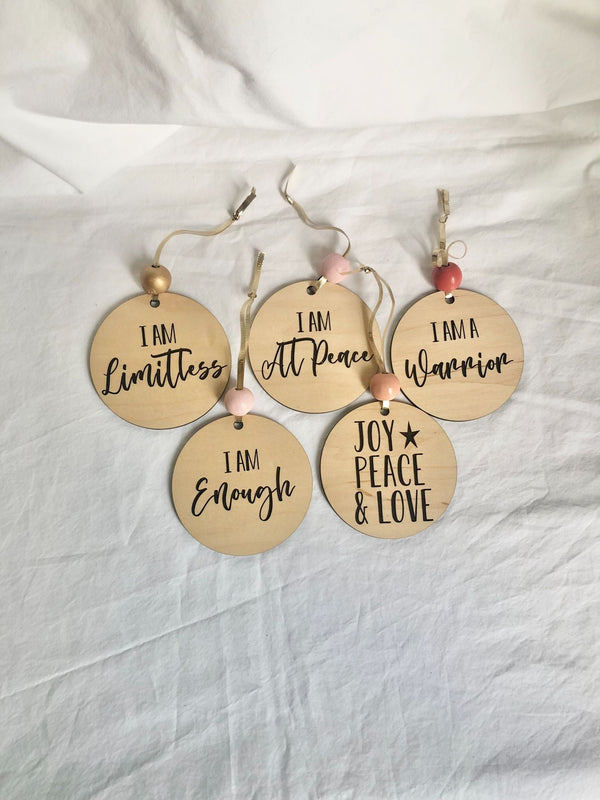 Affirmation Ornaments - 5