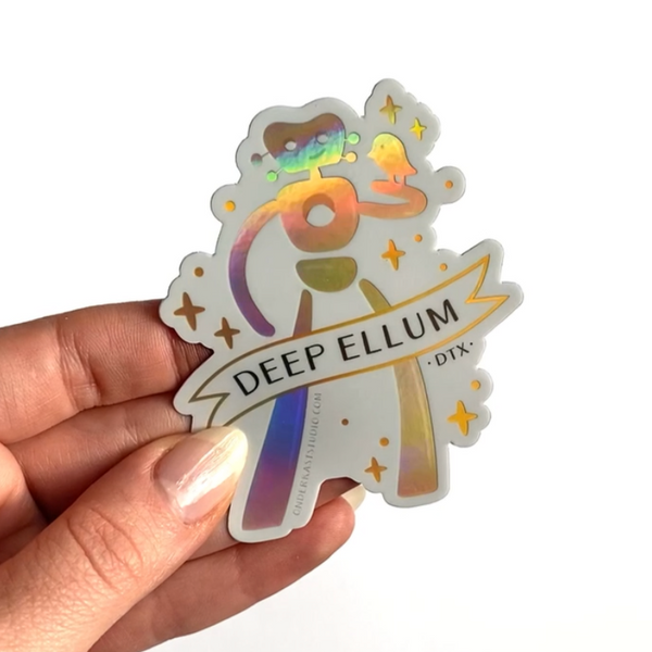 Deep Ellum Traveling Man Sticker