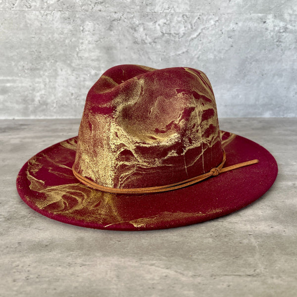 Gold Marbled Fedora - 1