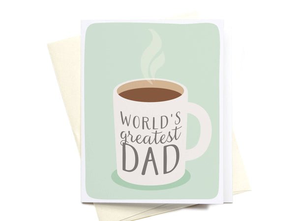 World's Greatest Dad Coffee Greeting Card - HS