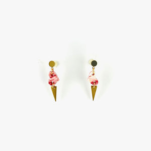 Love bites tiered heart earring - 1