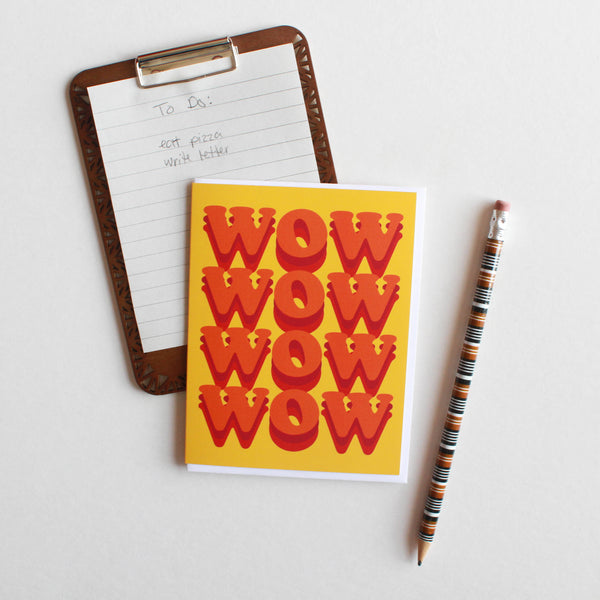 Wow Greeting Card