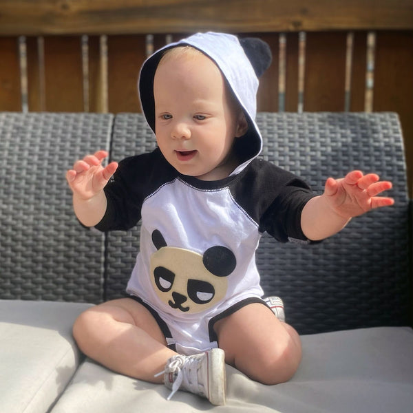 Panda - Infant Bodysuit w/Ears - 5