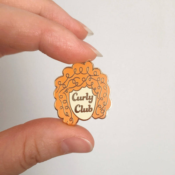 Curly Club Enamel Pin