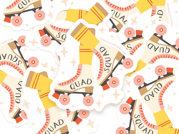 Quad Squad Roller Skates Sticker