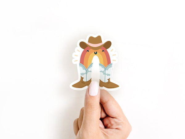 Rainbow Cowboy Sticker