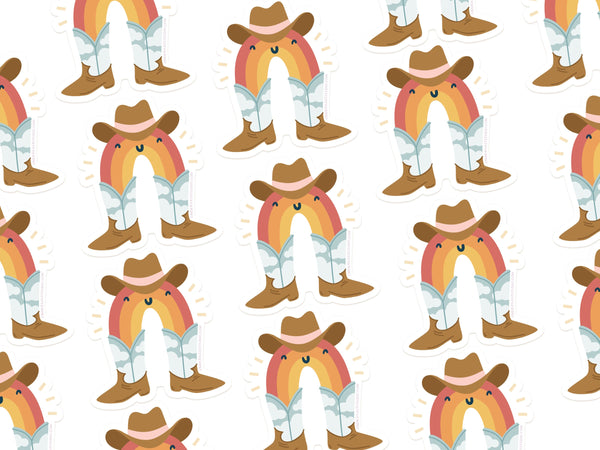 Rainbow Cowboy Sticker