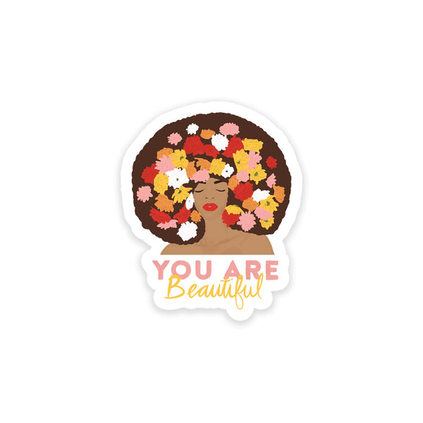 Flower Afro Sticker - 1