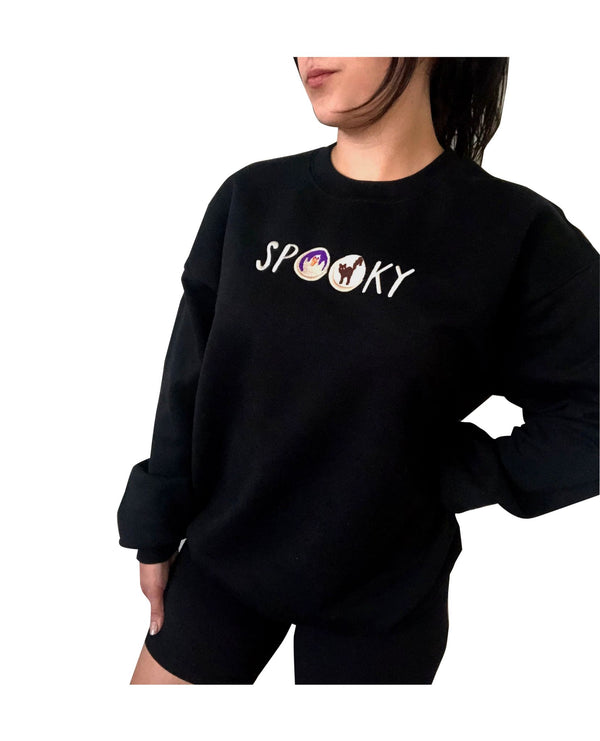 Halloween Spooky Cookies Embroidered Sweatshirt - 2