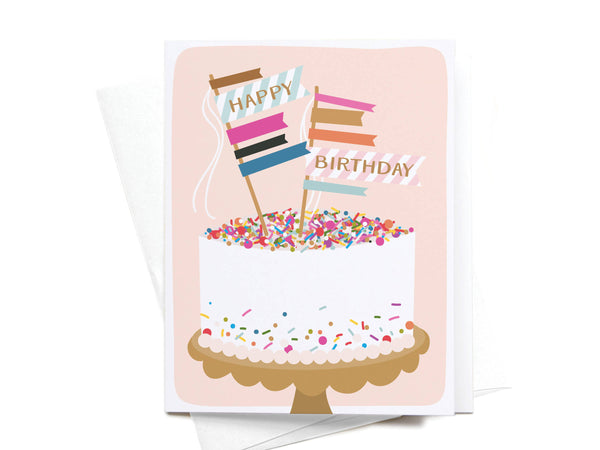 Happy Birthday Sprinkle Cake Greeting Card - RS