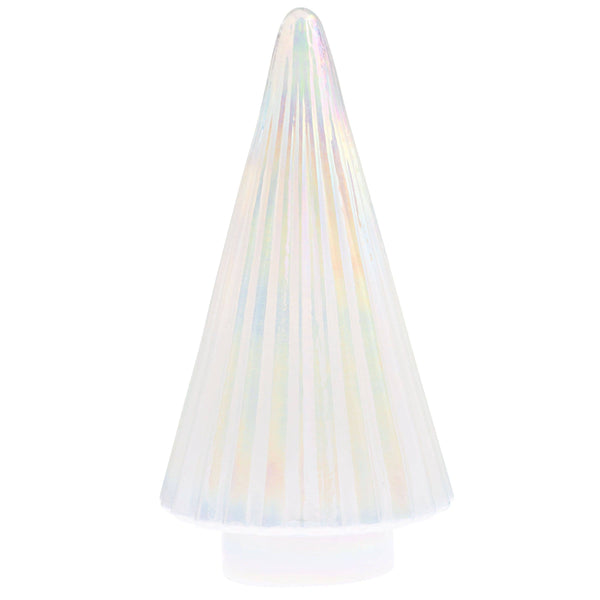 Mercury Glass Fluted Tree - Iridescent Pearl