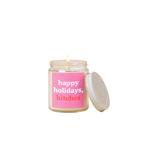 Happy Holidays Bitches Holiday Candle Jar