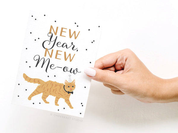 New Year, New Me-ow Greeting Card