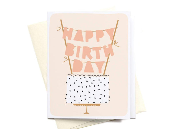 Happy Birthday Cake Topper Greeting Card - onderkast-studio